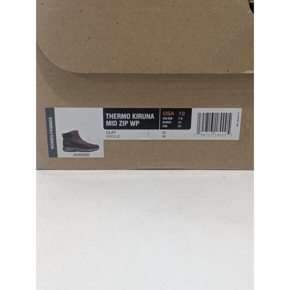 Merrell Thermo Kiruna Mid Zip Waterproof Boots Clay Women’s 10 J035092 - Picture 7 of 9